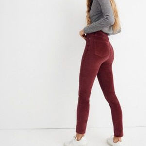 Madewell Corduroy High Rise Skinny Pants